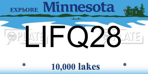 LIFQ28 Minnesota License Plate