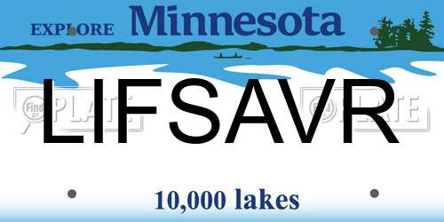 LIFSAVR Minnesota License Plate