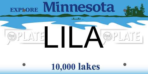 LILA Minnesota License Plate