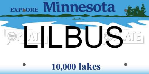 LILBUS Minnesota License Plate