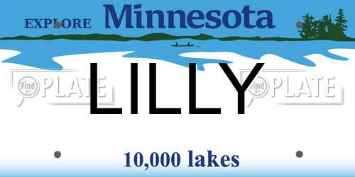 LILLY Minnesota License Plate