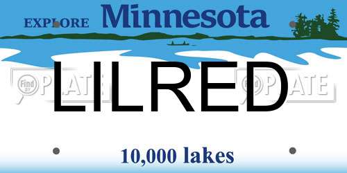 LILRED Minnesota License Plate
