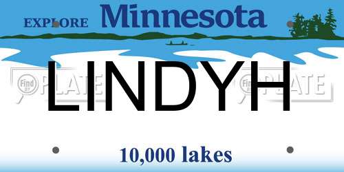 LINDYH Minnesota License Plate