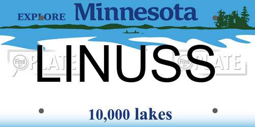 LINUSS Minnesota License Plate