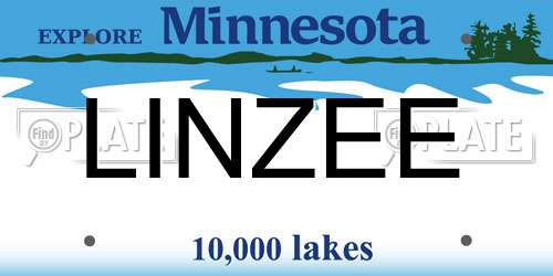LINZEE Minnesota License Plate