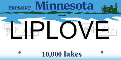LIPLOVE Minnesota License Plate