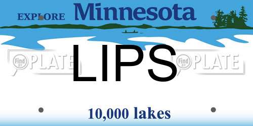 LIPS Minnesota License Plate