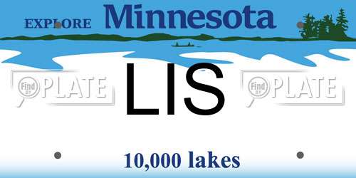 LIS Minnesota License Plate