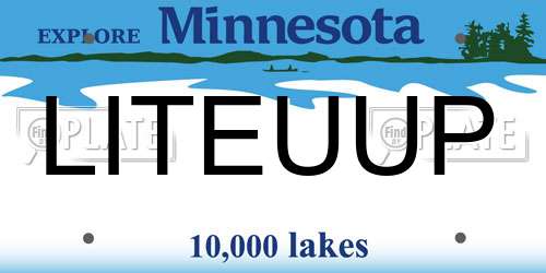 LITEUUP Minnesota License Plate