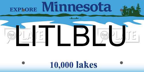 LITLBLU Minnesota License Plate