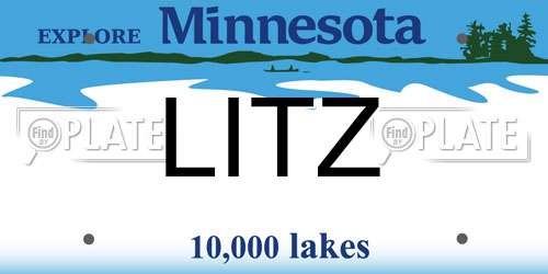 LITZ Minnesota License Plate