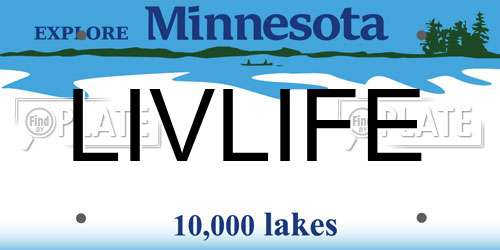 LIVLIFE Minnesota License Plate