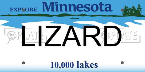 LIZARD Minnesota License Plate