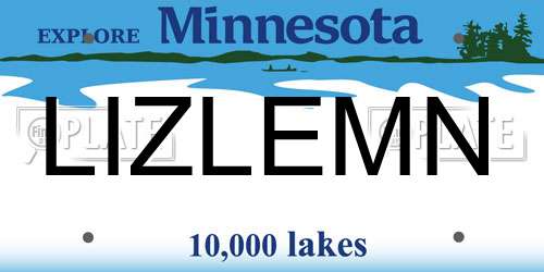 LIZLEMN Minnesota License Plate