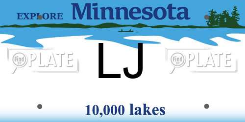 LJ Minnesota License Plate