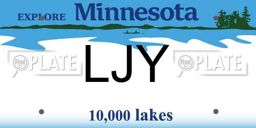 LJY Minnesota License Plate