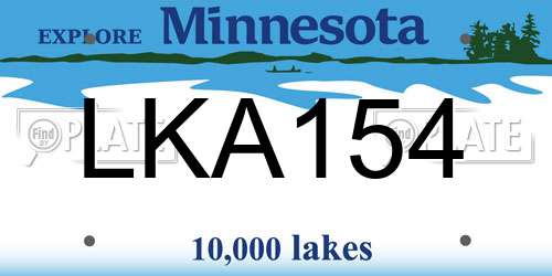 LKA154 Minnesota License Plate