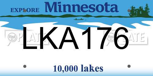LKA176 Minnesota License Plate