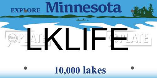 LKLIFE Minnesota License Plate