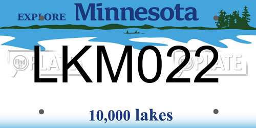 LKM022 Minnesota License Plate