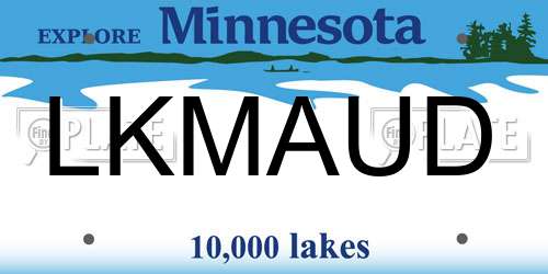 LKMAUD Minnesota License Plate
