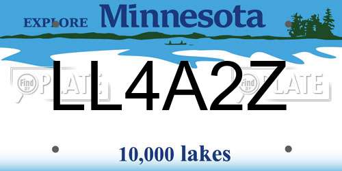 LL4A2Z Minnesota License Plate