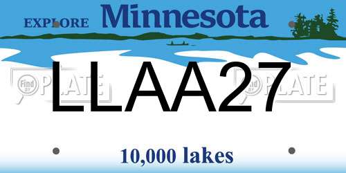 LLAA27 Minnesota License Plate