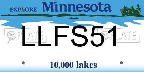 LLFS51 Minnesota License Plate