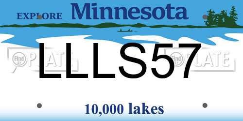 LLLS57 Minnesota License Plate