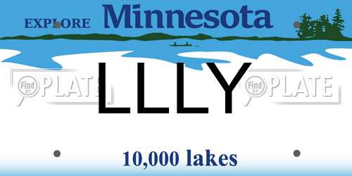 LLLY Minnesota License Plate