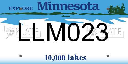 LLM023 Minnesota License Plate