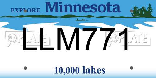 LLM771 Minnesota License Plate