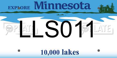 LLS011 Minnesota License Plate
