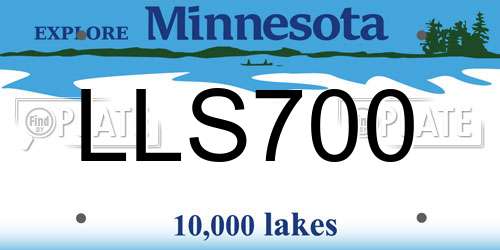 LLS700 Minnesota License Plate