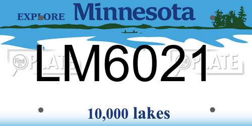 LM6021 Minnesota License Plate