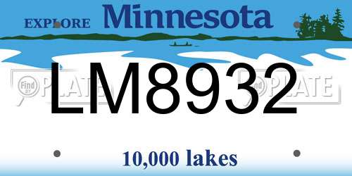 LM8932 Minnesota License Plate
