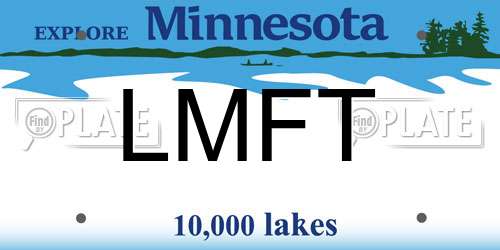 LMFT Minnesota License Plate