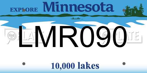 LMR090 Minnesota License Plate