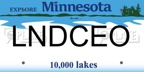 LNDCEO Minnesota License Plate