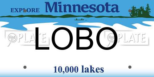 LOBO Minnesota License Plate