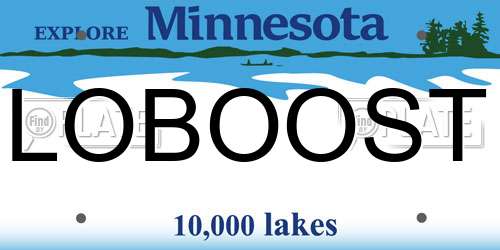 LOBOOST Minnesota License Plate