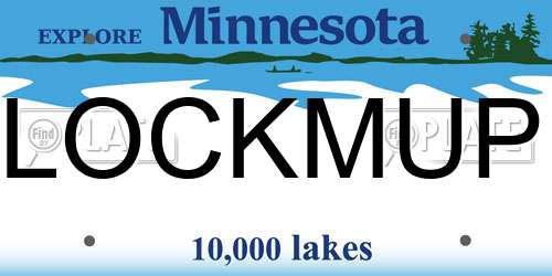 LOCKMUP Minnesota License Plate