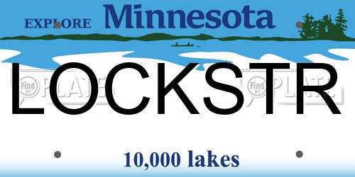 LOCKSTR Minnesota License Plate