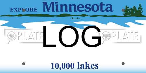 LOG Minnesota License Plate