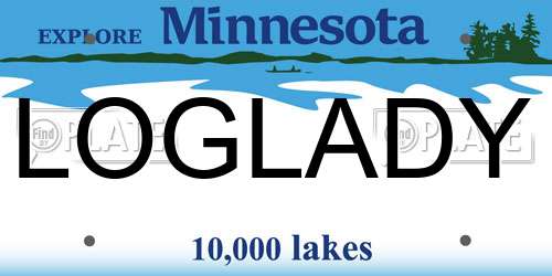 LOGLADY Minnesota License Plate