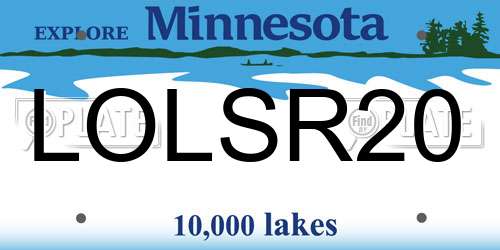 LOLSR20 Minnesota License Plate