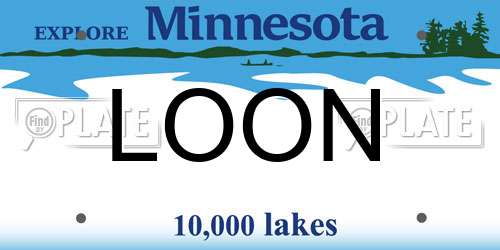 LOON Minnesota License Plate