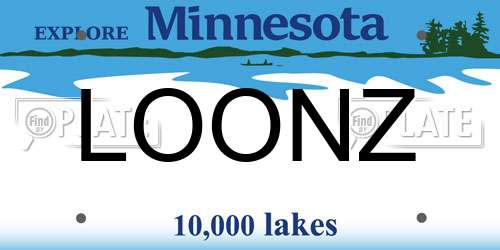 LOONZ Minnesota License Plate