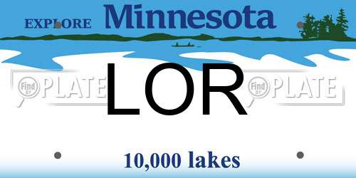 LOR Minnesota License Plate