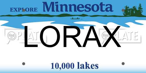 LORAX Minnesota License Plate